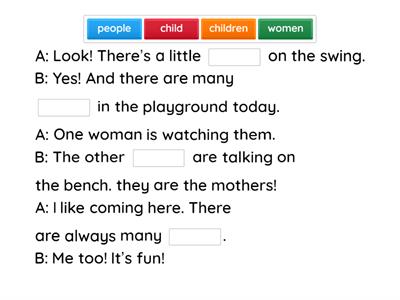 PLURALS WITHOUT S DIALOGUES beginners