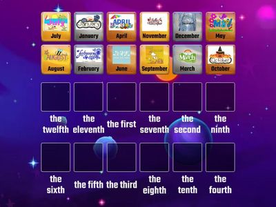 Months and Ordinal Numbers 1