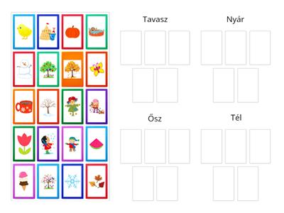 Évszakok - csoportosító