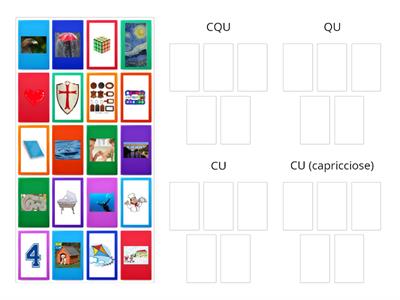 INSERISCI LE PAROLE CON CU - QU - CQU - CU (capricciose)