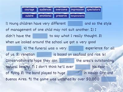 Olesya 10/12 - Complete the sentences 