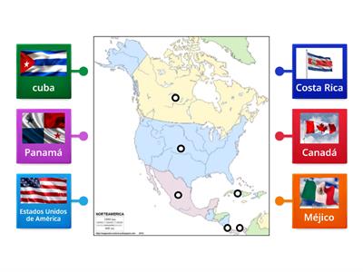 Mapa político Norte América