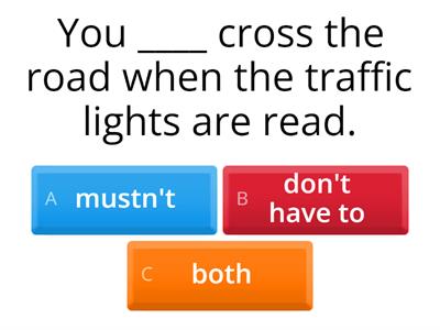 have to +,- and must +,-