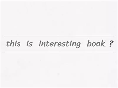 TO BE word order (?)