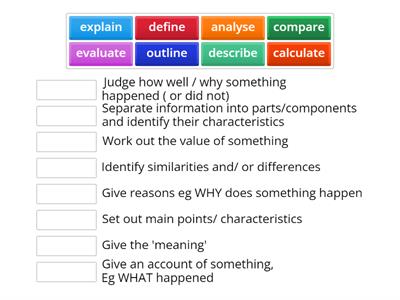 Action/Command verbs