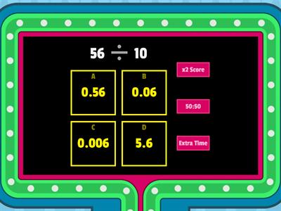  Multiply and Divide by 10, 100 & 1000 GAME SHOW
