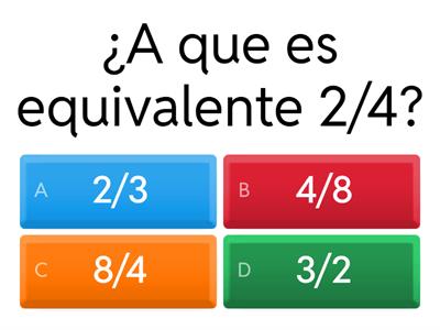 Fracciones equivalentes