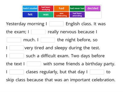  Past tenses review