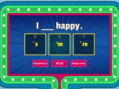 Verb 'Be' Contractions Quiz