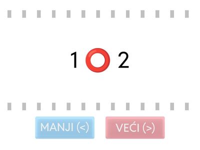 USPOREDI BROJEVE DO 5 (<, >)