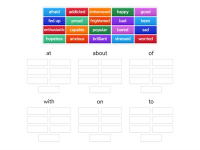 adjectives and prepositions unit 4