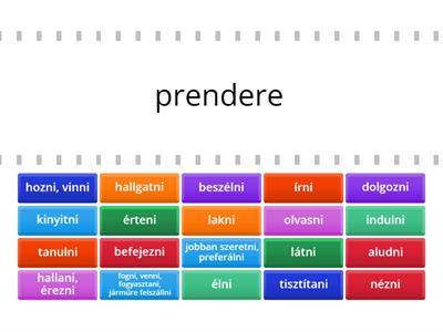 1. Verbi regolari (lessico)