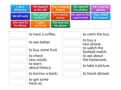 A2.3 - 9b - Infinitive of purpose
