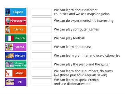 Go getter 2 unit 1 school subjects