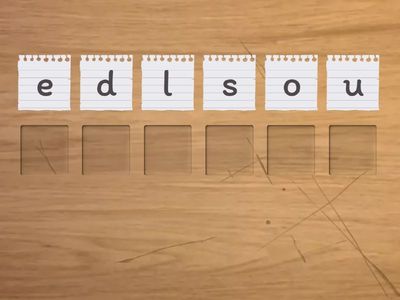 Riordina le lettere.