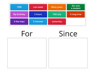 For and Since (Form 2 Unit 8 - English Pulse 2)