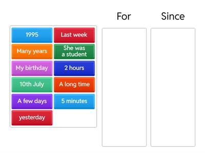 For and Since (Form 2 Unit 8 - English Pulse 2)