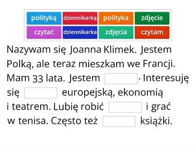 Co lubisz robić? Kim jesteś? (Hurra po polsku 1, lekcja 5, dvd 8.)