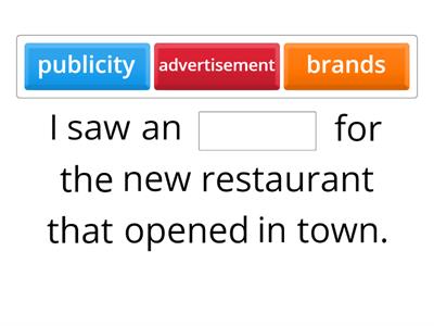 UPI Unit 9A: Ad Vocabulary