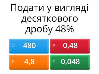 Відсотки 5 клас