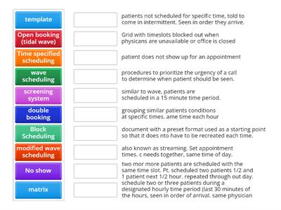 Types of Booking -Scheduling