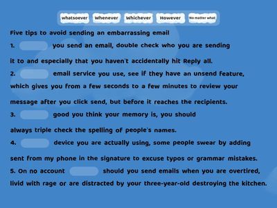 8C. Emphasising advice