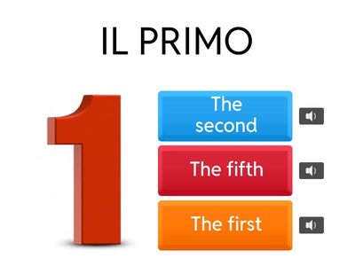  NUMERI ORDINALI (QUIZ) con audio