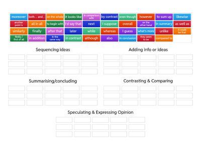Discourse markers in exams 