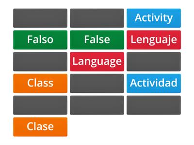 Spanish-English Cognates Game