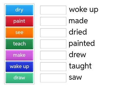 Дієслова минулий час 4 клас