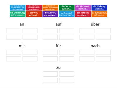 B2 Nomen, Verben, Adjektive mit Präposition