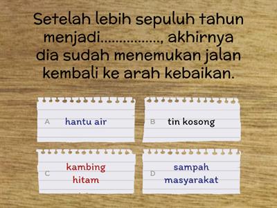 Latihan Peribahasa Tahun 5