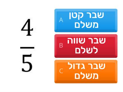 גדול/קטן/שווה לשלם