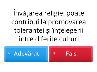 Adevărat sau Fals 
