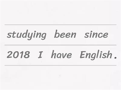 Present perfect continuous