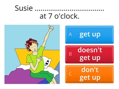 Present simple positive and negative