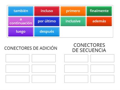 Conectores de adición y secuencia