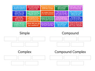 Sentence Types - Simple, Compound, Complex, or Compound/Complex?