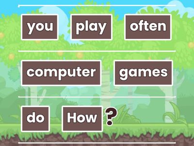 Present Simple vs. Present Progressive (order)