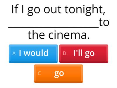 First conditional quiz