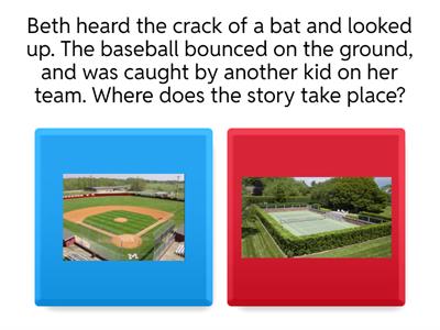 Story elements with pictures