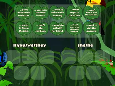 WANT/WANTS/DON'T/DOESN'T