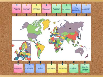 Countries and Nationalities Practice 