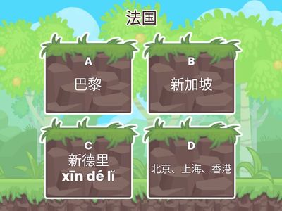 中文真棒 - 国家城市（测验）