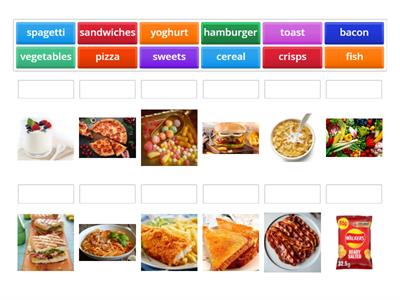 Match words with pictures (Meals)