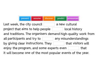 B1+ level text city council -  h.w Uliana 
