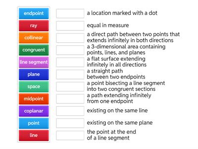 Basics of Geometry Vocabulary