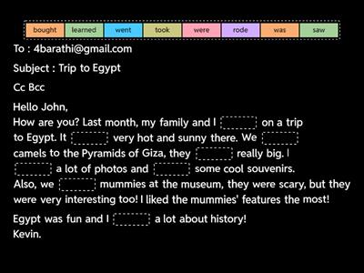 An email (a past experience)