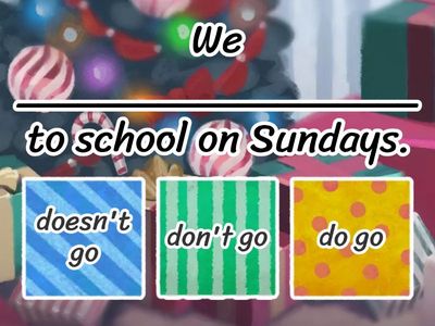 Present Simple - negative form