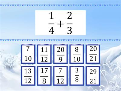 Сложение обыкновенных дробей